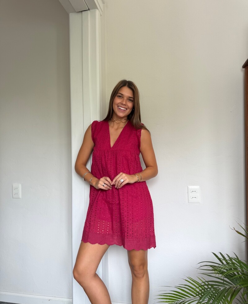 Vestido Ambar bordó