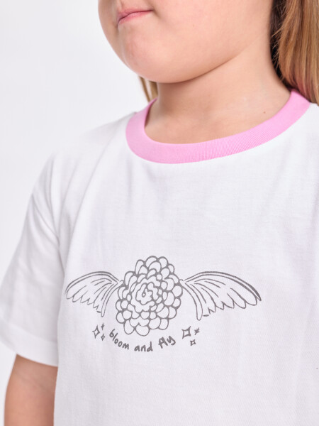 Remera estampa Flor Blanco