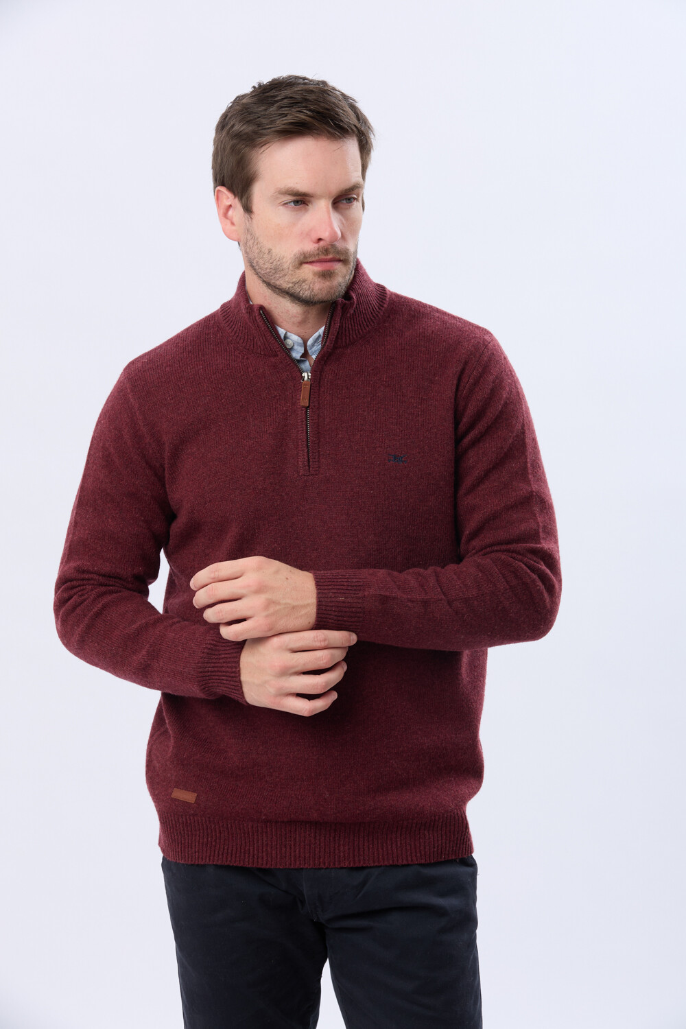 BUZO DE LANA DE ABRIGO Bordo oscuro