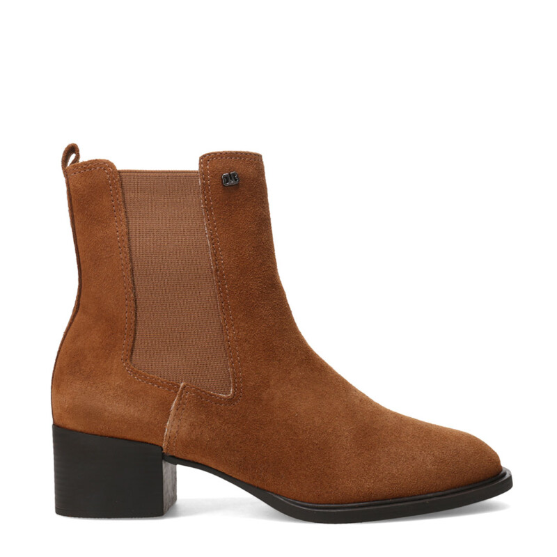 Bota de Mujer Bottero Caña Baja Con Elástico Marrón Camel