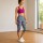 Calza Capri 3/4 Pescadora Tiro Alto Estampada de Lycra TREBOL