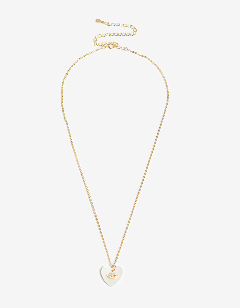 Cadena Corta con Dije Strass Collar Corto Plata 925 - Dorado