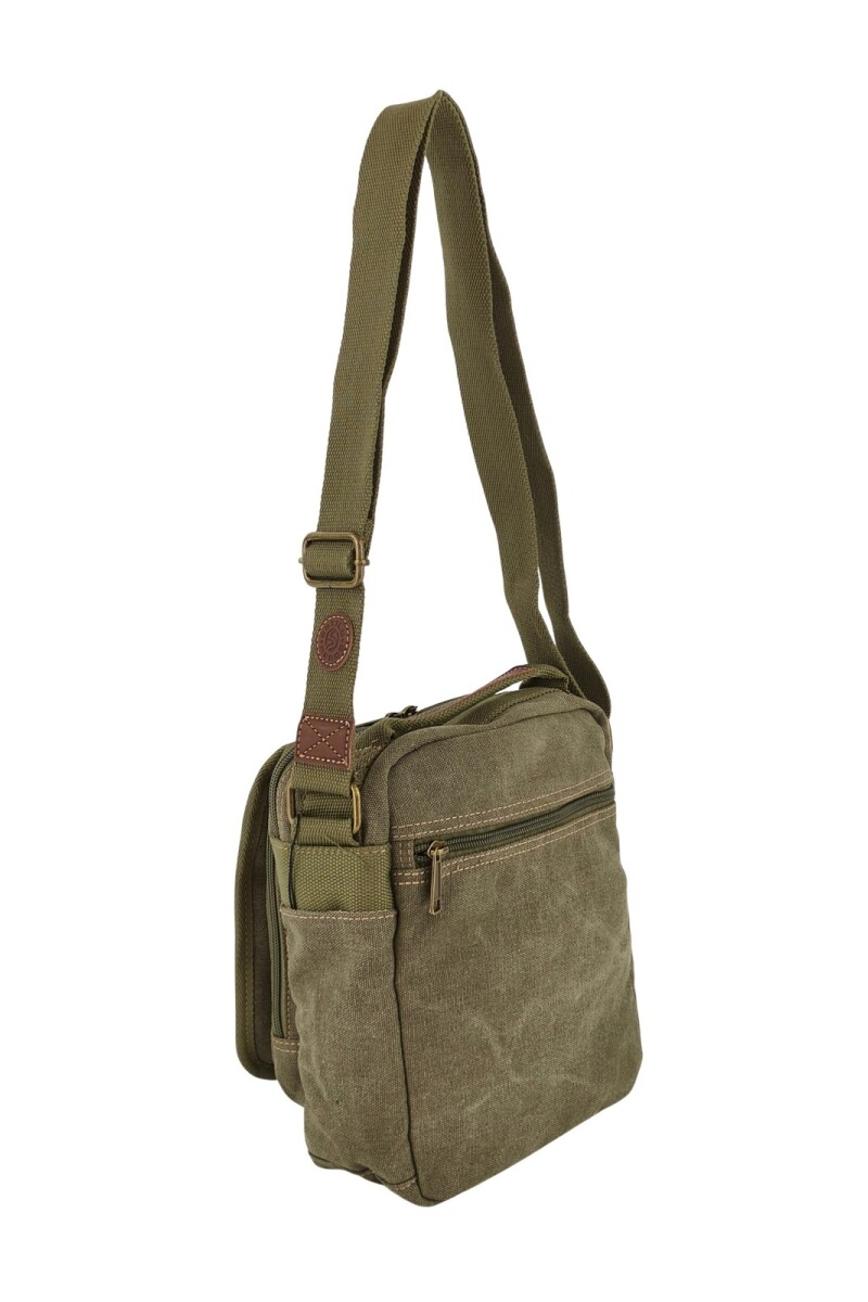 Morral con múltiples compartimentos Verde