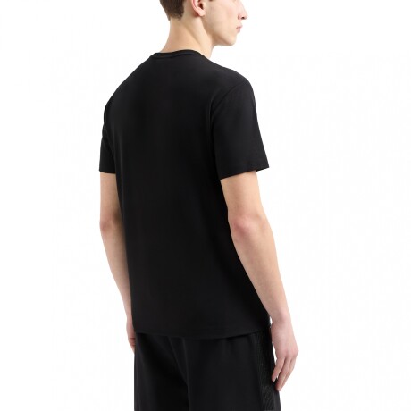 GOLD LABEL VISCOSE-JERSEY CREW - EA7 EMPORIO ARMANI Black