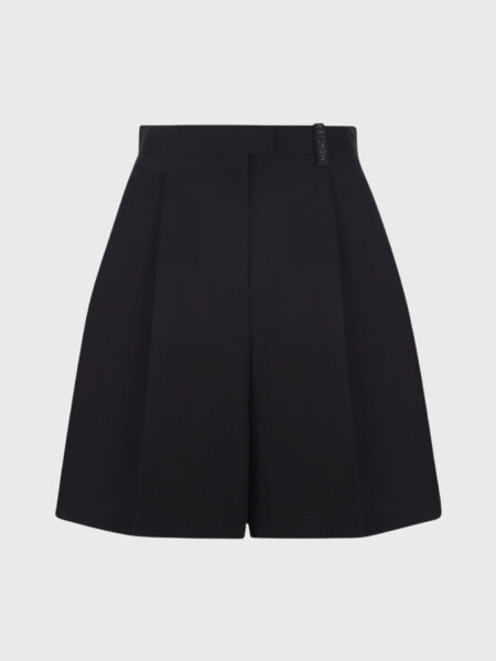 Moncler -Bermuda de poliéster con bolsillos Negro