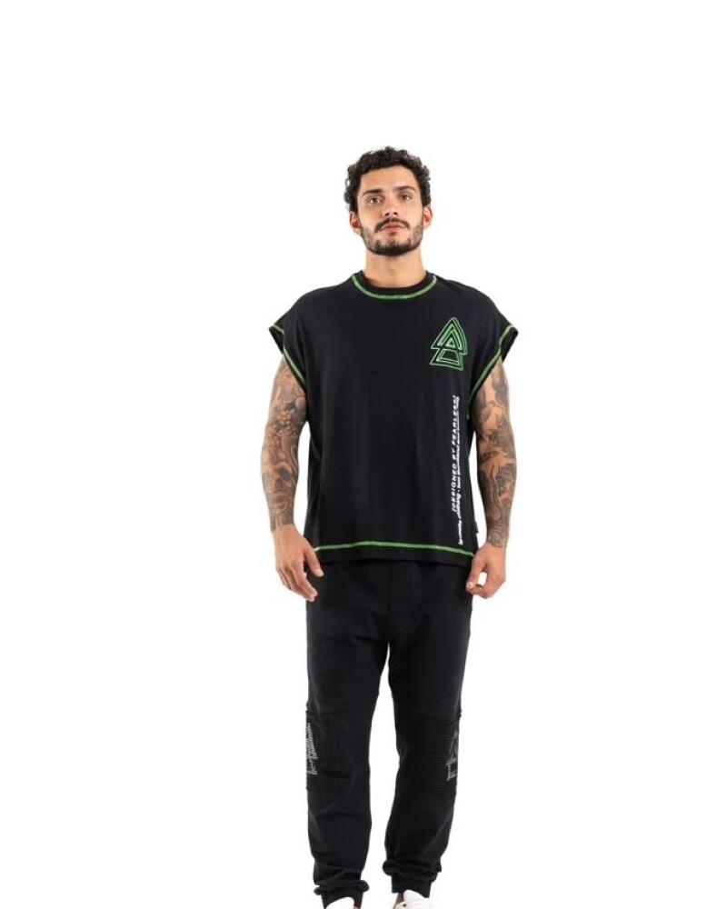 Musculosa Negra Para Hombre U