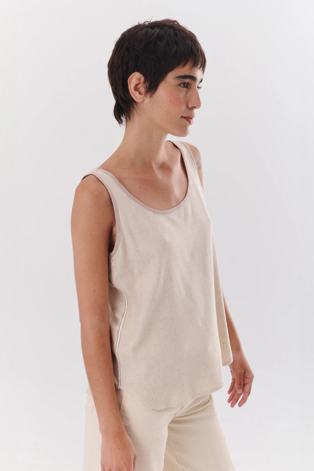 MUSCULOSA LINO VIVIAN beige 4