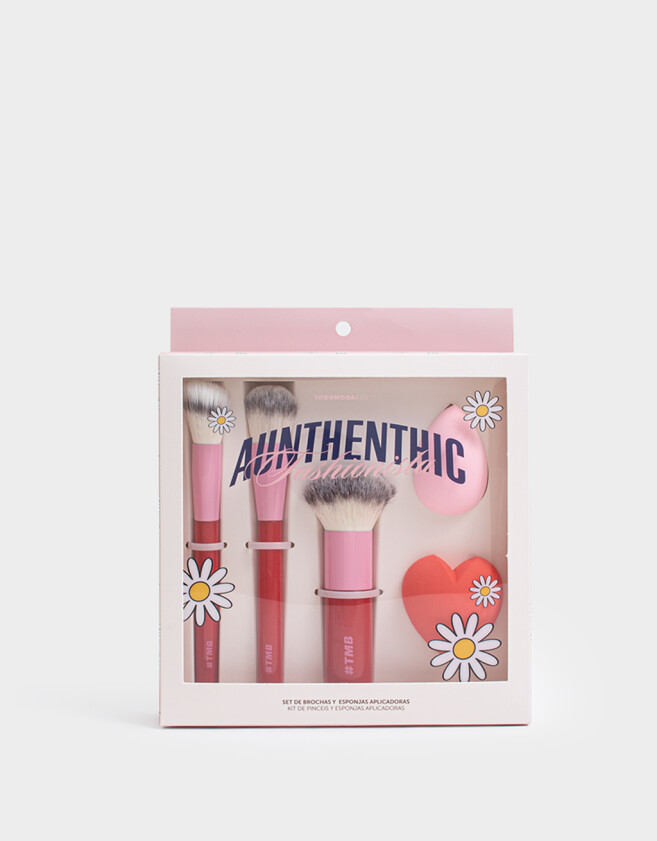 Brochas y Aplicadores Set de Brochas Set De Brochas De Maquillaje Con Esponjas - Combinacion Multicolor