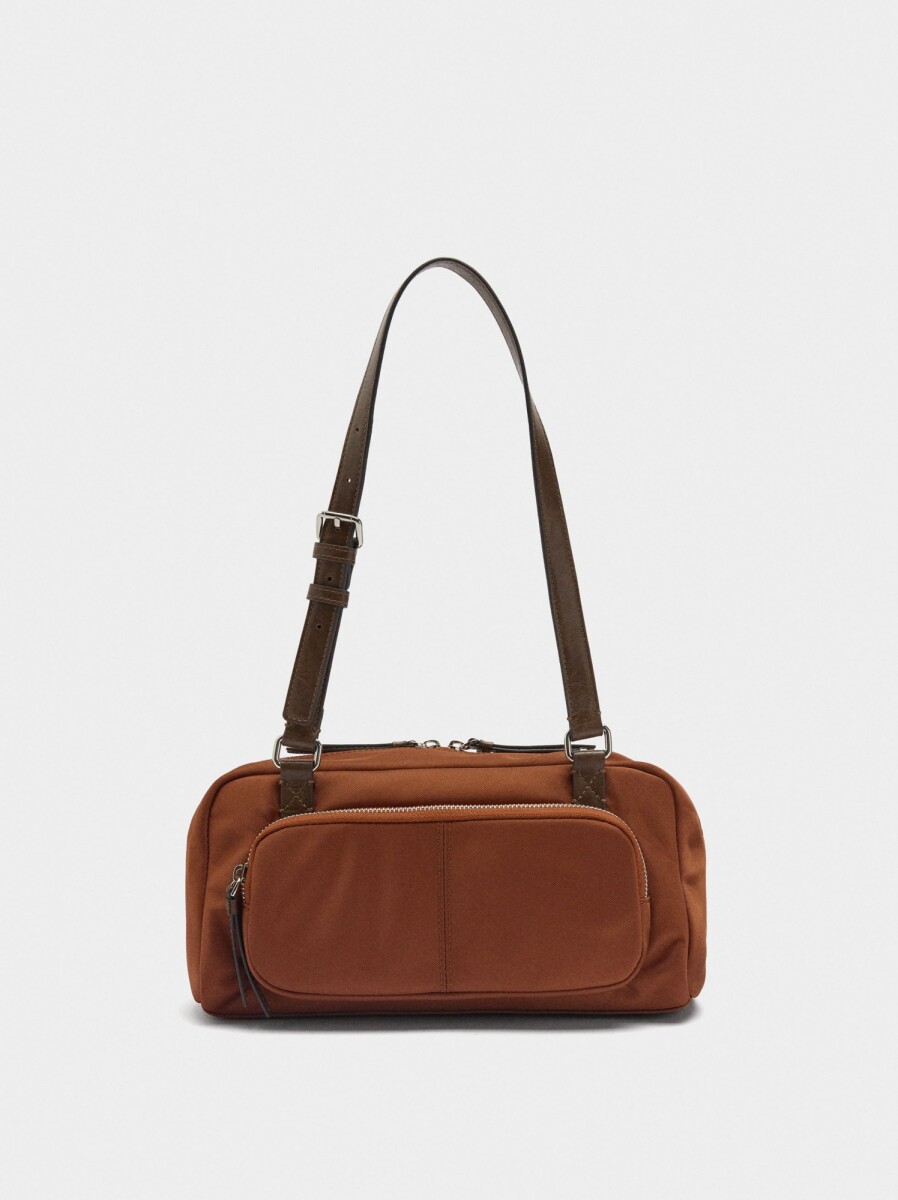 Bolso De Hombro De Nylon - naranja 