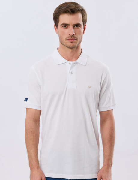 REMERA POLO LISA PIQUÉ Blanco