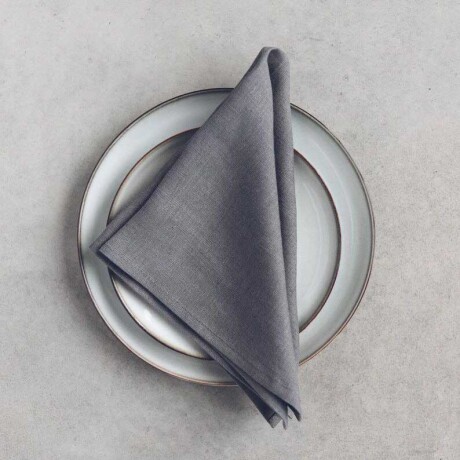 Servilleta Lino Gris 42cm x 42cm Servilleta Lino Gris 42cm x 42cm