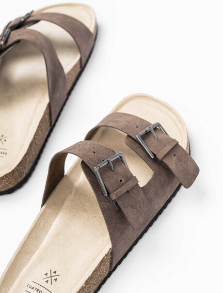 Sandalia Hebilla tostado