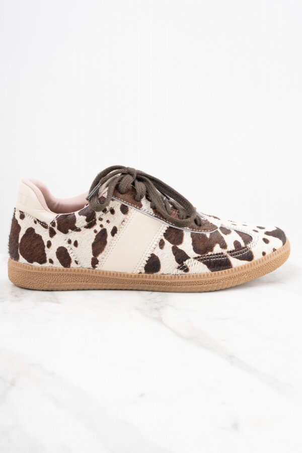Zapatilla Pelo Vaca Marrón