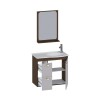 Mueble de baño suspendido Jataí Nogal/Nude 60cm con espejo 40 cm Nogal Mueble De Baño Suspendido Jataí Nogal/nude 60cm Con Espejo 40 Cm Nogal
