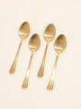 Cuchara De Té Olivo Set 4 Un. Dorado Color Unico