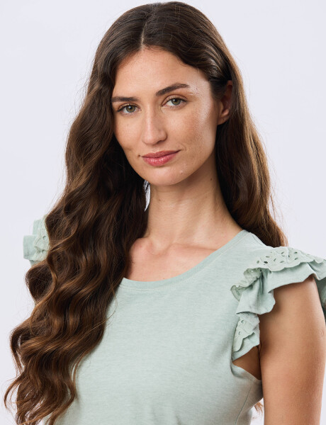 REMERA LISA DE ALGODÓN Verde
