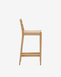 Taburete Analy respaldo madera maciza roble acabado natural y asiento cuerda 70cm FSC 100% Taburete Analy respaldo madera maciza roble acabado natural y asiento cuerda 70cm FSC 100%
