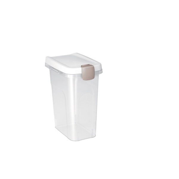 CONTENEDOR DE ALIMENTO STEFANPLAST 15 LT TRANSPARENTE/BLANCO CONTENEDOR DE ALIMENTO STEFANPLAST 15 LT TRANSPARENTE/BLANCO