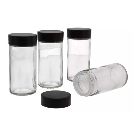 Especiero Giratorio Redondo con 16 Frascos para Condimentos Negro