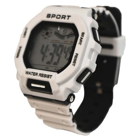 Reloj Deportivo p/ Hombre de Pulsera Waterproof Pantalla Luz Blanco