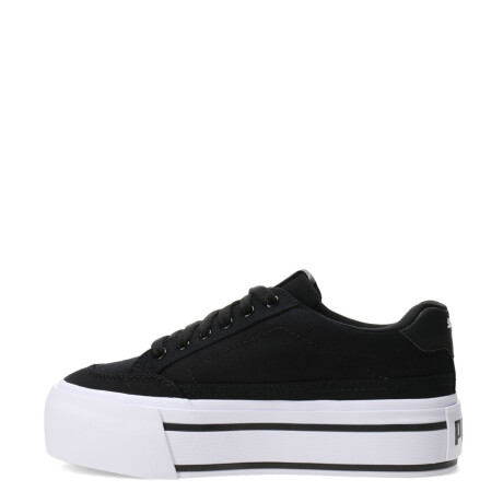Championes de Mujer Puma Court Classic Vulc Fs Plataforma Negro - Blanco