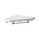 Repisa Esquinera Metal Bai Cromo Con Estante Y Percha Doble