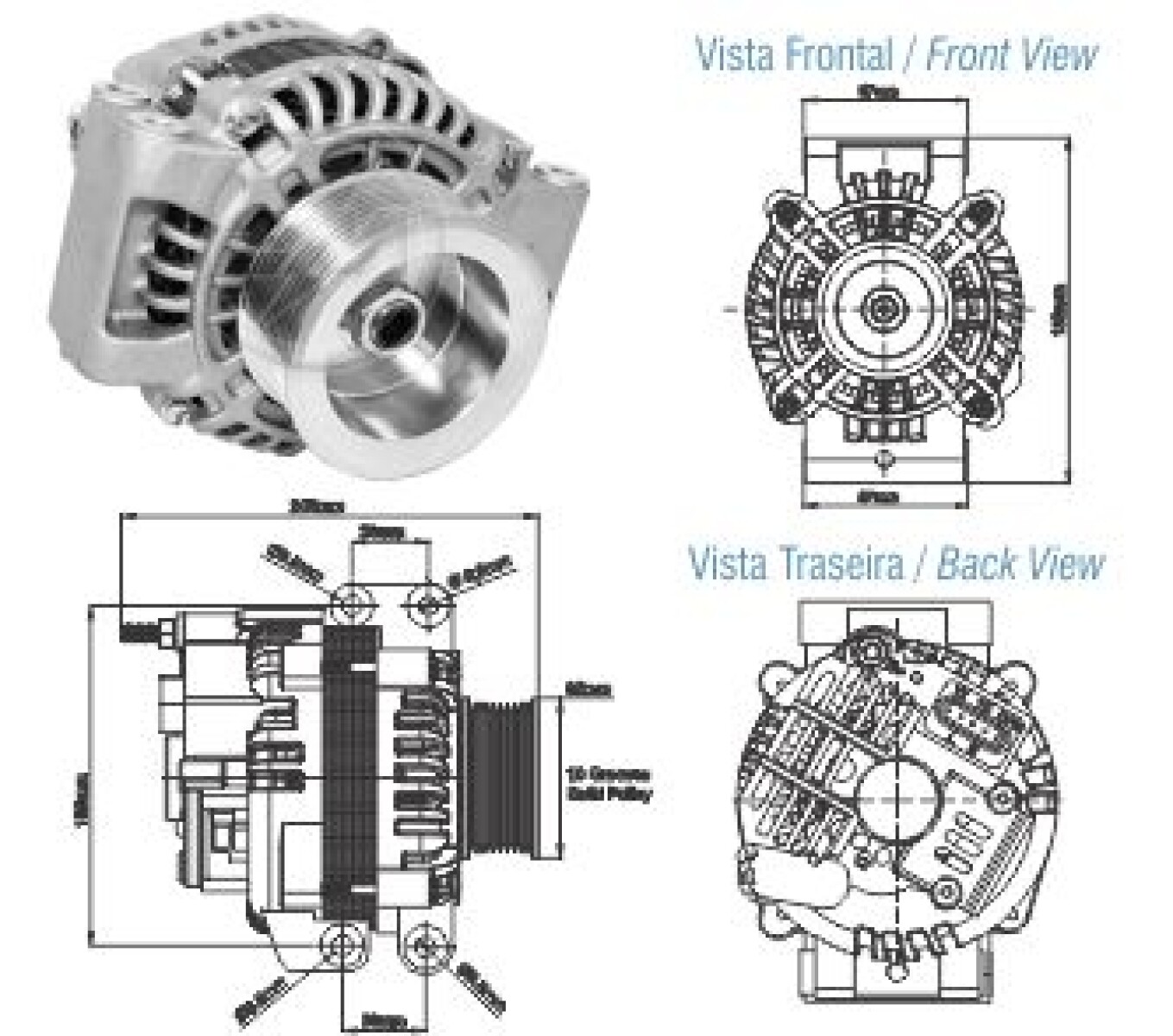 ALTERNADOR SCANIA G 440 480 P 480 R 480 24V 100A A4TR ZM 