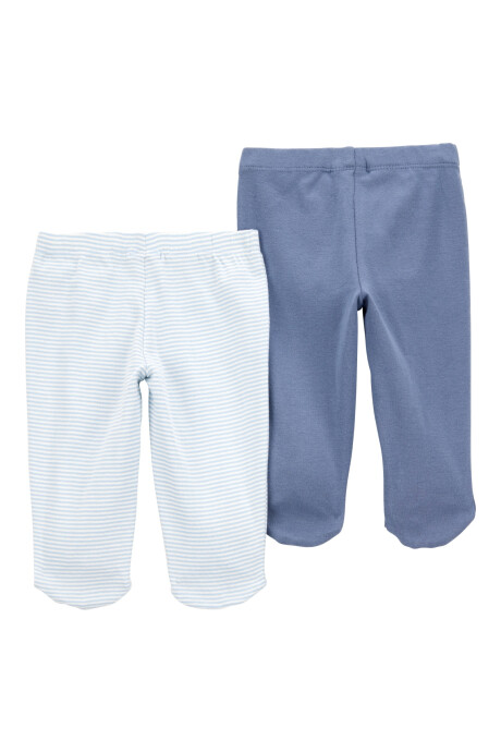 Pack dos peleles de algodón, azules Pack dos peleles de algodón, azules