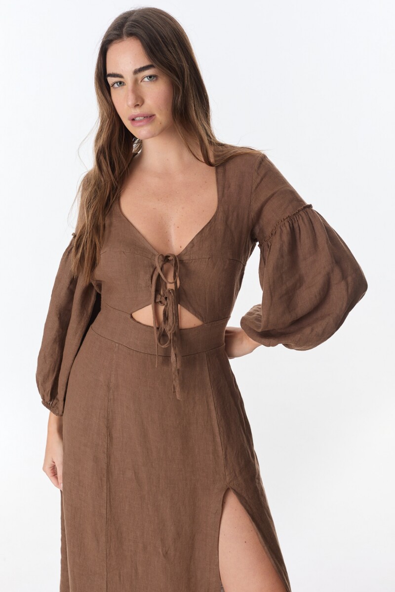 Vestido Tropical - Chocolate 