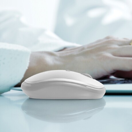 Mouse Inalámbrico de Alta Precisión Ergonómico Promate Hover Blanco