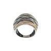 Anillo Ondas-Plata y Oro-Piedra Zirconia-AN5373 conpiedra