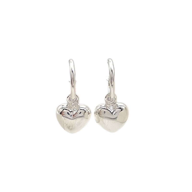 Caravanas Aros Corazón- Plata Inflada -Sin Piedra-CA4028 sinpiedra