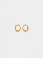 Pendientes Aros Irregulares - Acero Inoxidable dorado
