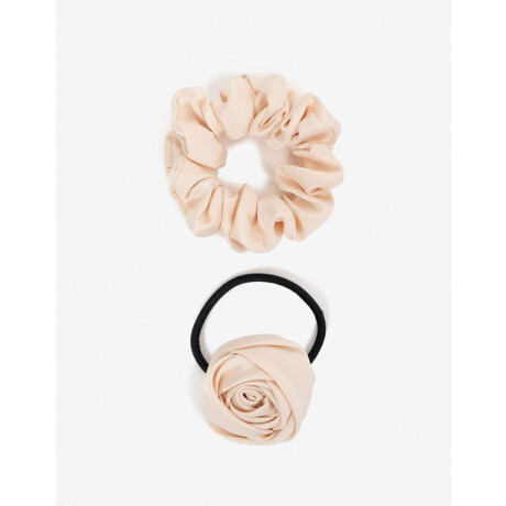 Set De Gomitas Elásticas Blanco Crudo