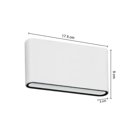 ARTEFACTO BIDIRECCIONAL OVAL Luminaria Bidireccional Oval Graz Big 12W Blanco