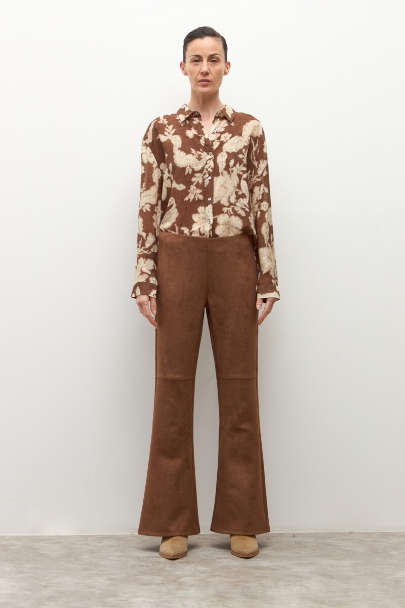 Camisa estampada chocolate