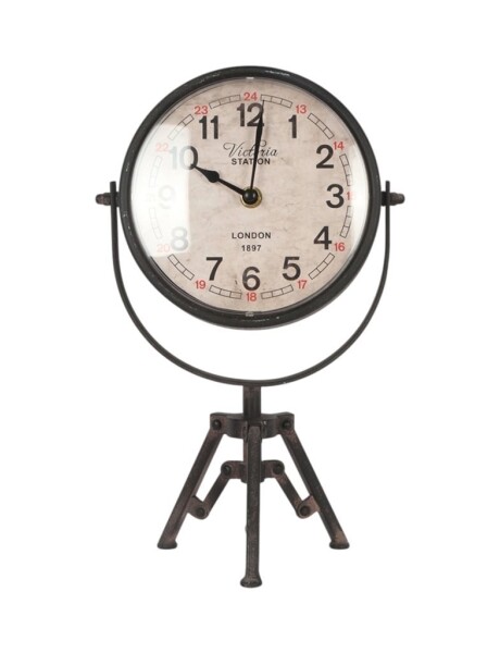RELOJ DE MESA, ANIQUE CON BASE TRÍPODE 20X31X11.5 CM RELOJ DE MESA, ANIQUE CON BASE TRÍPODE 20X31X11.5 CM