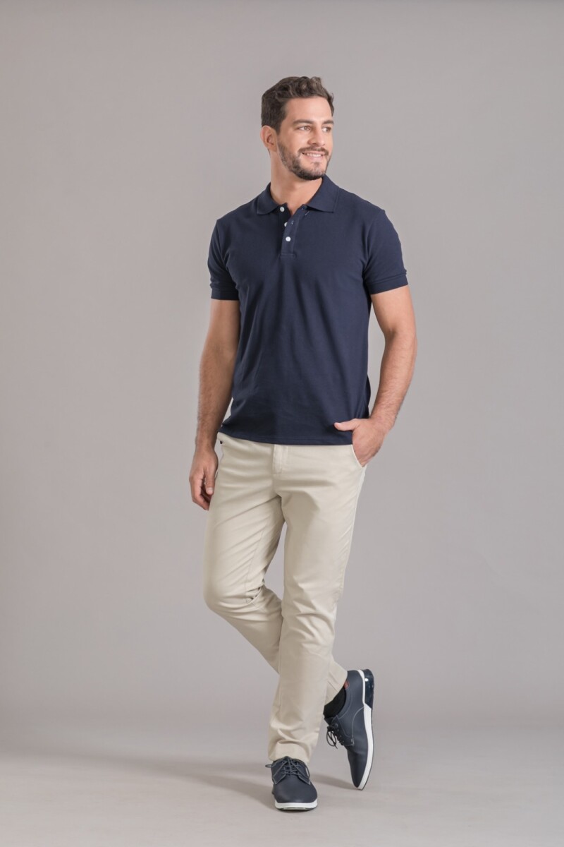 Remera Polo. Azul Marino.