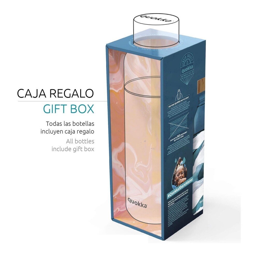 Botella de Vidrio Quokka Flow Tropical 660 ml QUOKKA BOTELLA VIDRIO FLOW 660ML 40000 TROPICAL