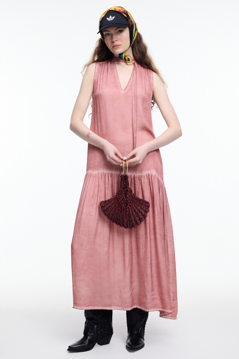 VESTIDO HALTER Ladrillo