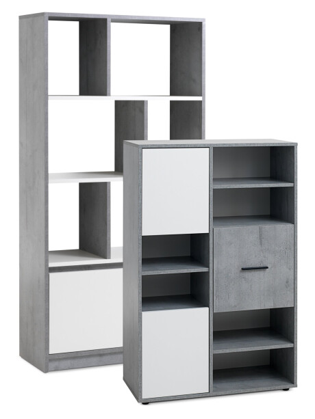 Estantería BILLUND blanco/cemento Estantería BILLUND blanco/cemento