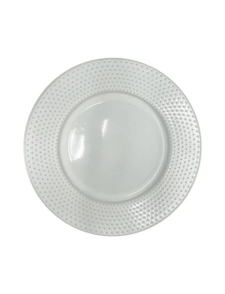 PLATO DE POSTRE D22x2.5CM BLANCO TEXTURADO PLATO DE POSTRE D22x2.5CM BLANCO TEXTURADO
