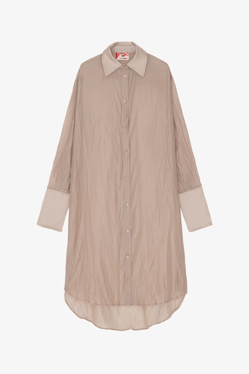 CAMISA ARRUGADA Beige