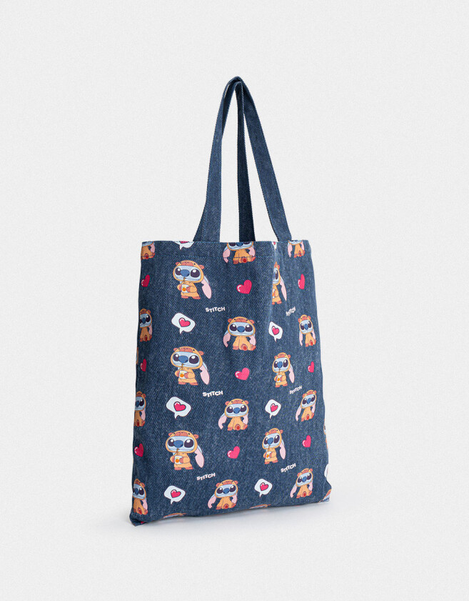 Bolsas reutilizables Tote Bag "stitch Capybara" - Azul Medio