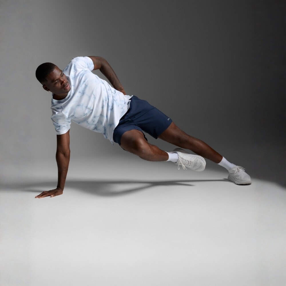 Polo Running Aero Mesh Tee Hombre Blue Marble/black Reflective