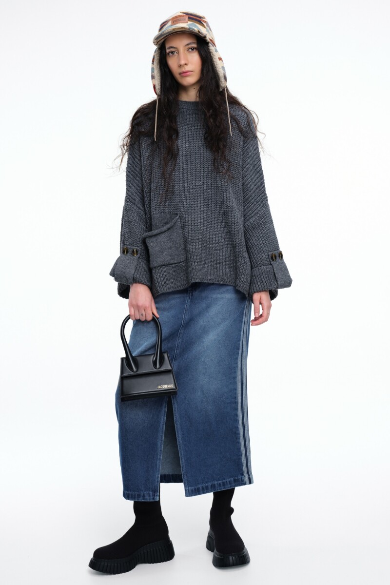 SWEATER BOLSILLO Gris
