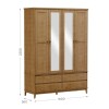 Ropero Finestra 4 Puertas 4 Cajones C/Espejo Ropero Finestra 4 Puertas 4 Cajones C/Espejo