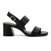 Sandalias Mujer Darkness Cuero Negro