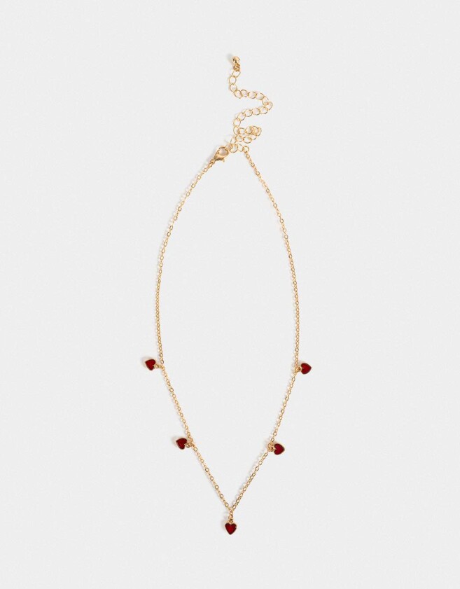 Collares Cortos Corazón Collar Corto Multi Dije Corazón - Dorado