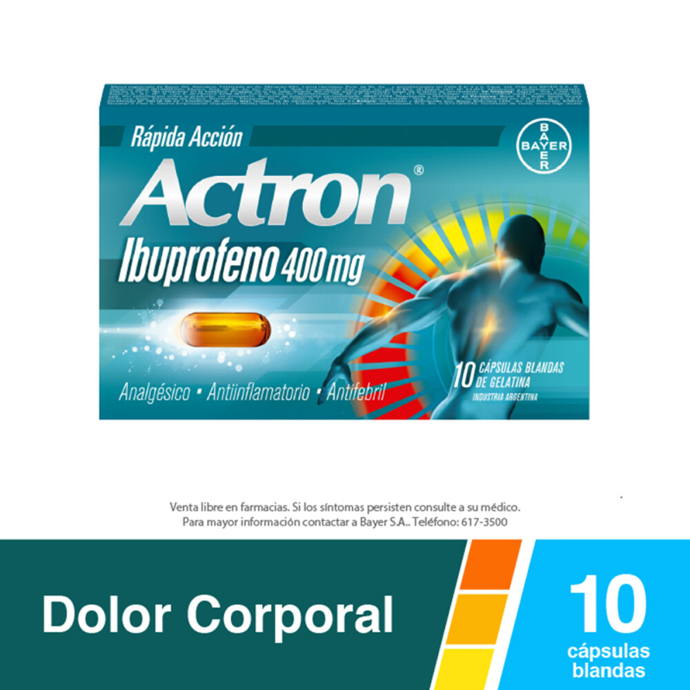 ACTRON 400 MG. CJ X 10 CÁPS. única